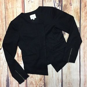 NWT LOFT black jacket long sleeve buttons